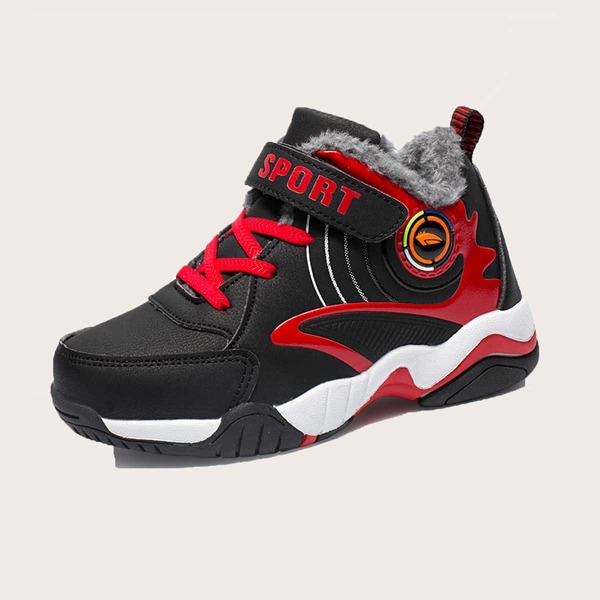 

Boys Colorblock Plush Inside High Top Sneakers, Multicolor