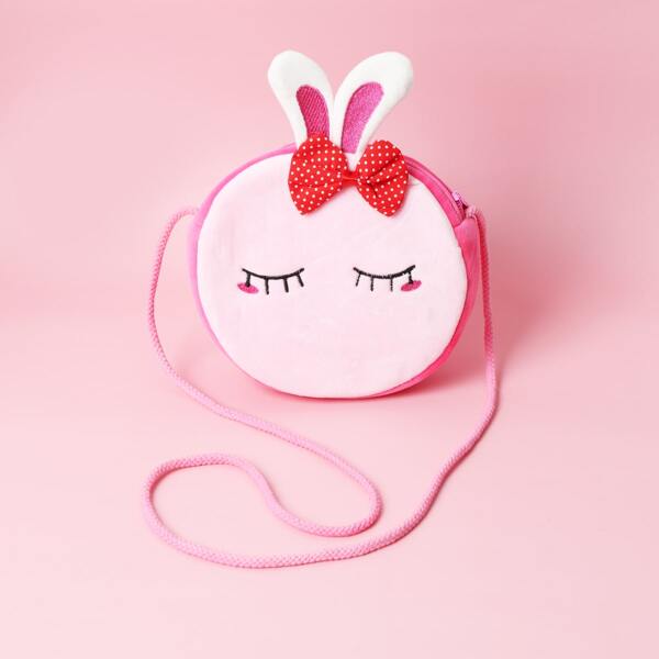 

Girls Cartoon Design Fluffy Novelty Bag, Pink