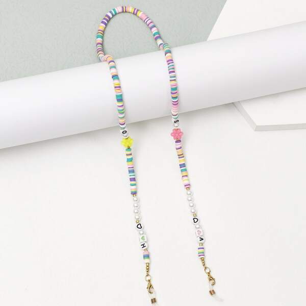 

Faux Pearl Decor Face Mask Chain, Multicolor
