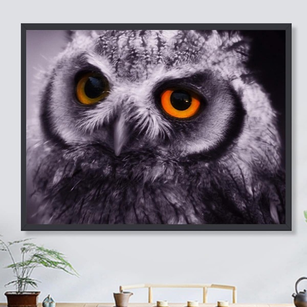

Owl Pattern DIY Diamond Painting Without Frame, Multicolor