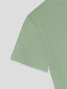 Camiseta con estampado de salpicadura de pintura y corazón - grande - Verde - Ver 3