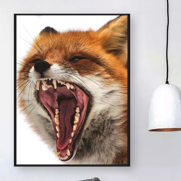 

Fox Pattern DIY Diamond Painting Without Frame, Multicolor