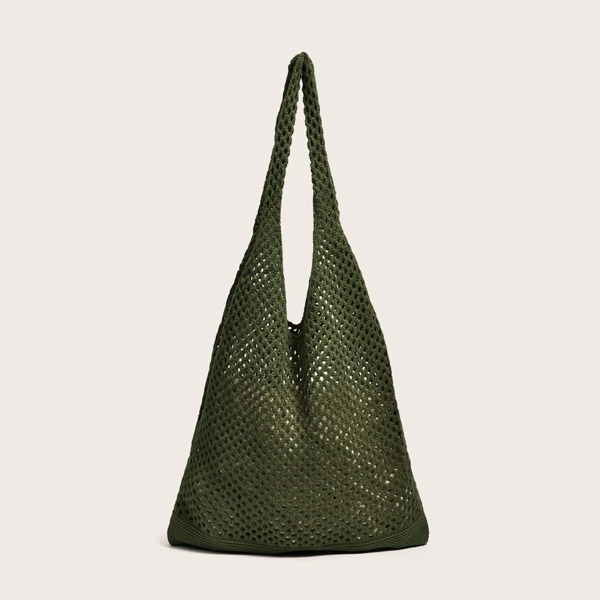 

Minimalist Crochet Bag, Green