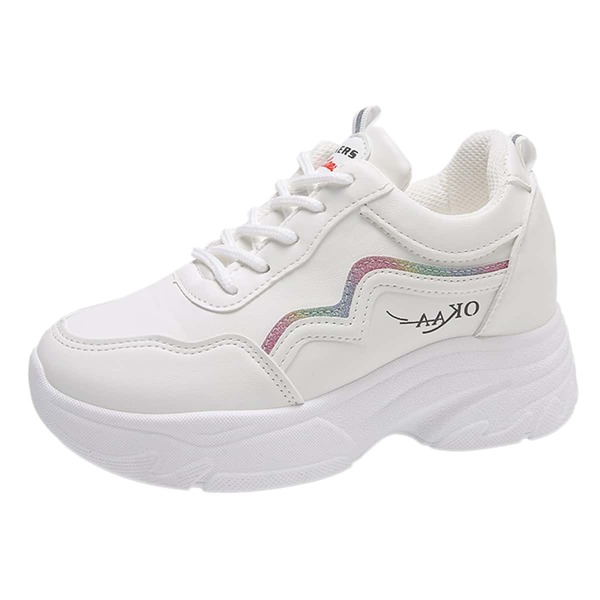 

Letter Graphic Lace-up Front Chunky Sneakers, Multicolor