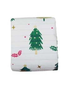 Christmas Tree Print Quilt Bedspread - Multicolor - View 5