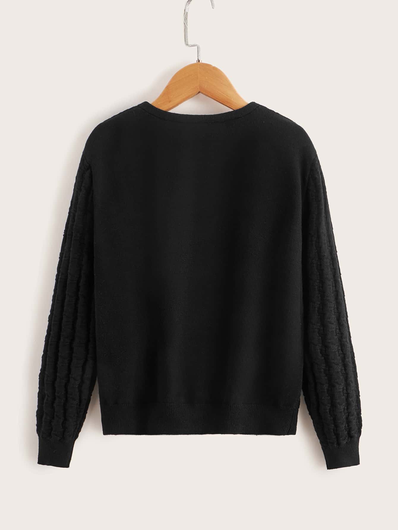 SHEIN Boys Button Front Cardigan - Black - View 2