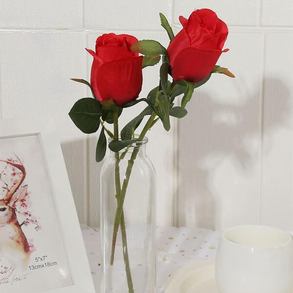 

2pcs Artificial Rose, Red