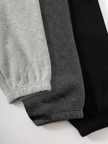 SHEIN Unity 3pcs Letter Graphic Elastic Waist Thermal Lined Sweatpants Graduation,Back To School Outfits,Graduation,Teacher Outfits For Women,Back To School - Multicolor - View 7