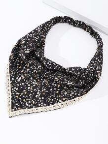 1 Khăn quàng cổ hình tam giác phối ren nổi dành cho nữ - Nhiều màu - Xem 1