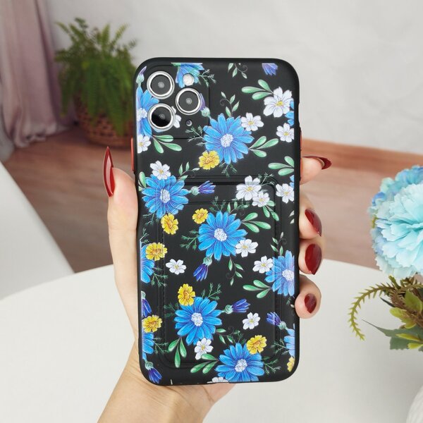 

Floral Card Slot Phone Case, Multicolor