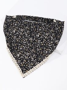 1 Khăn quàng cổ hình tam giác phối ren nổi dành cho nữ - Nhiều màu - Xem 3