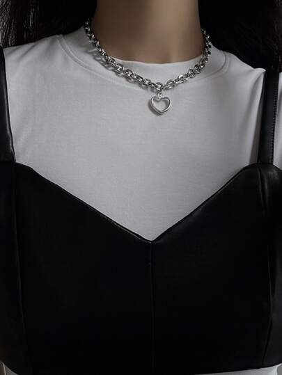 Цепное ожерелье с сердечком - Топ-100 товаров на SHEIN