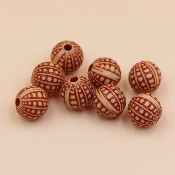 

50pcs Bead DIY Jewelry Accessory, Brown