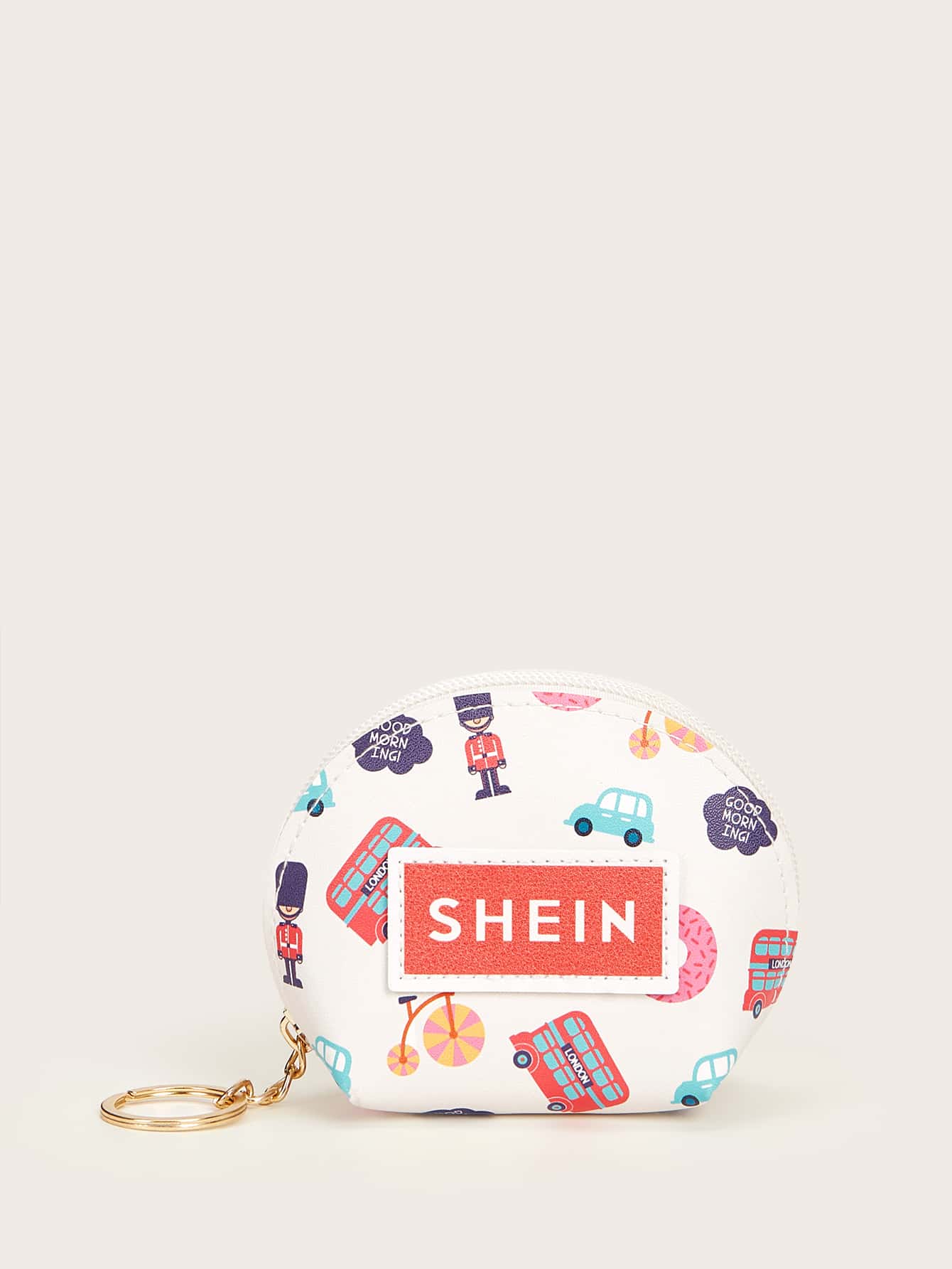 SHEIN Cartoon Graphic Dome Coin Purse - Multicolor - View 1
