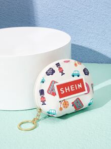 SHEIN Cartoon Graphic Dome Coin Purse - Multicolor - View 2