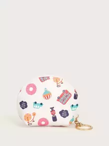 SHEIN Cartoon Graphic Dome Coin Purse - Multicolor - View 3
