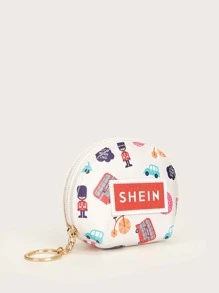 SHEIN Cartoon Graphic Dome Coin Purse - Multicolor - View 5