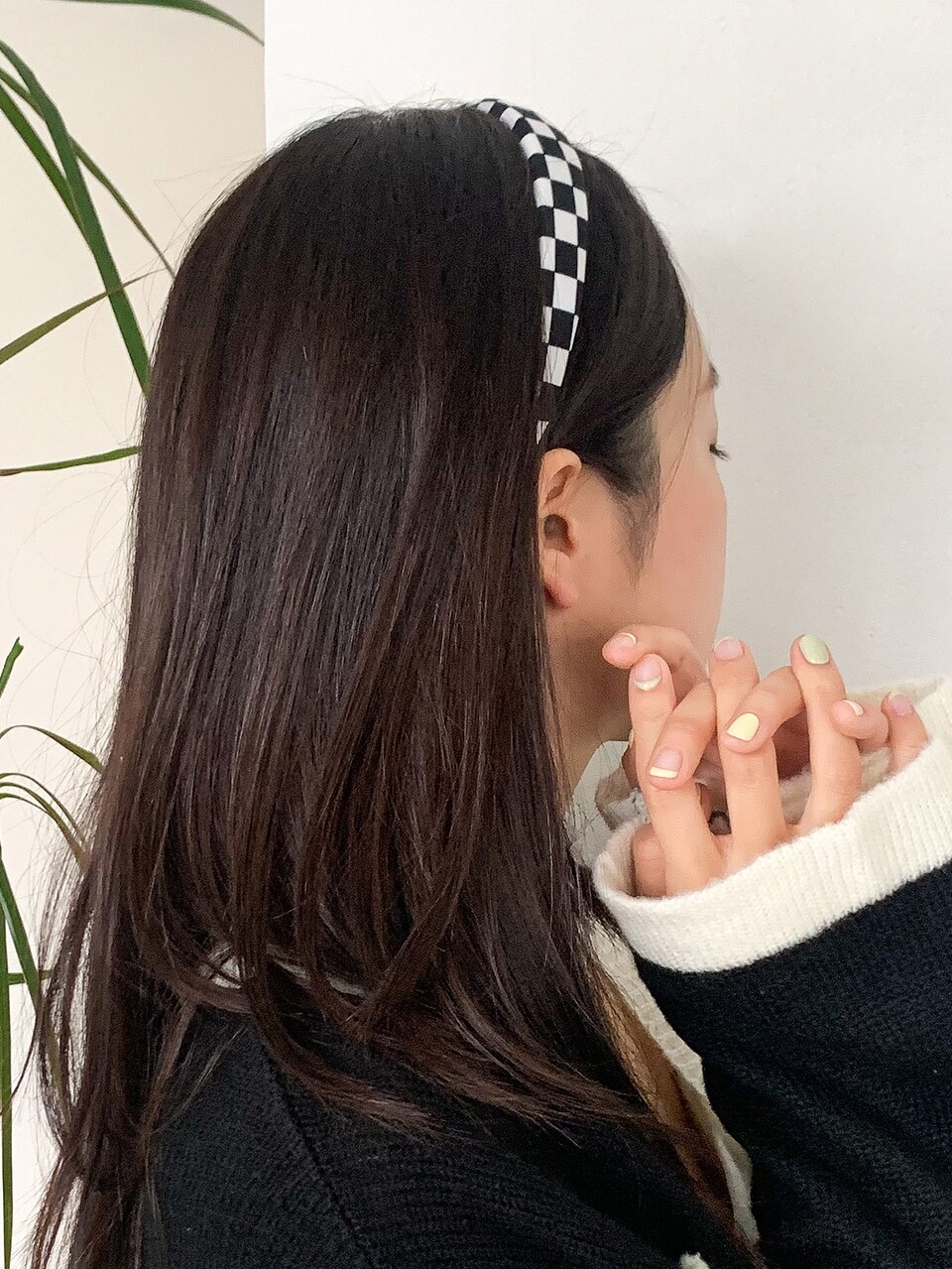 Plaid Pattern Headband Hairband Hair Hoop