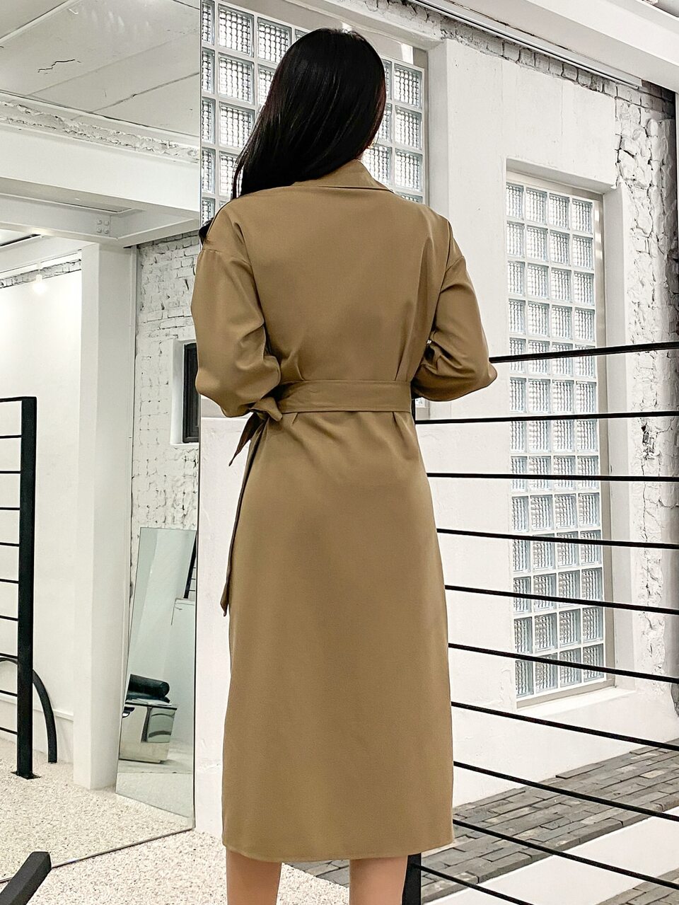 Drop Shoulder Wrap Knot Side Shirt Dress,Fall Clothes
