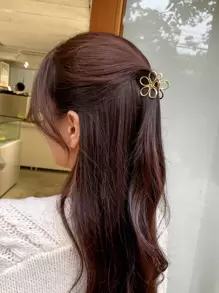 DAZY Flower Decor Hair Claw Casual Perfect Gift For Friends For Daily Use Claw Clips Hair Clips Hair Jaw Clip Hair Clamps Hair Clutch Hair Catcher Clip