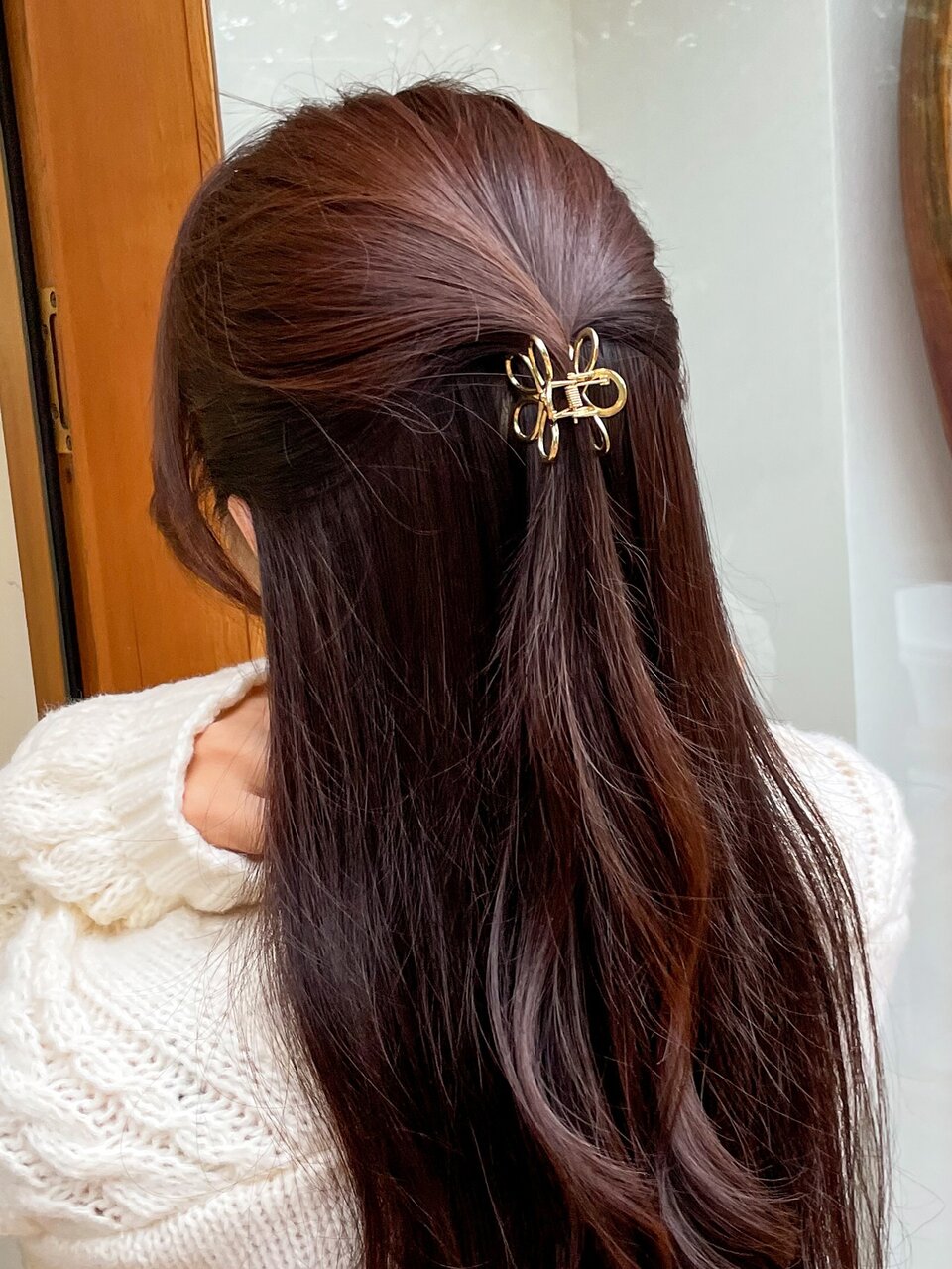 Flower Decor Hair Claw Casual Perfect Gift For Friends For Daily Use Claw Clips Hair Clips Hair Jaw Clip Hair Clamps Hair Clutch Hair Catcher Clip