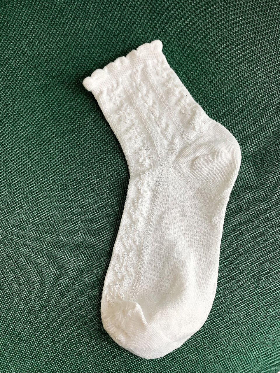 Solid Textured Crew Socks