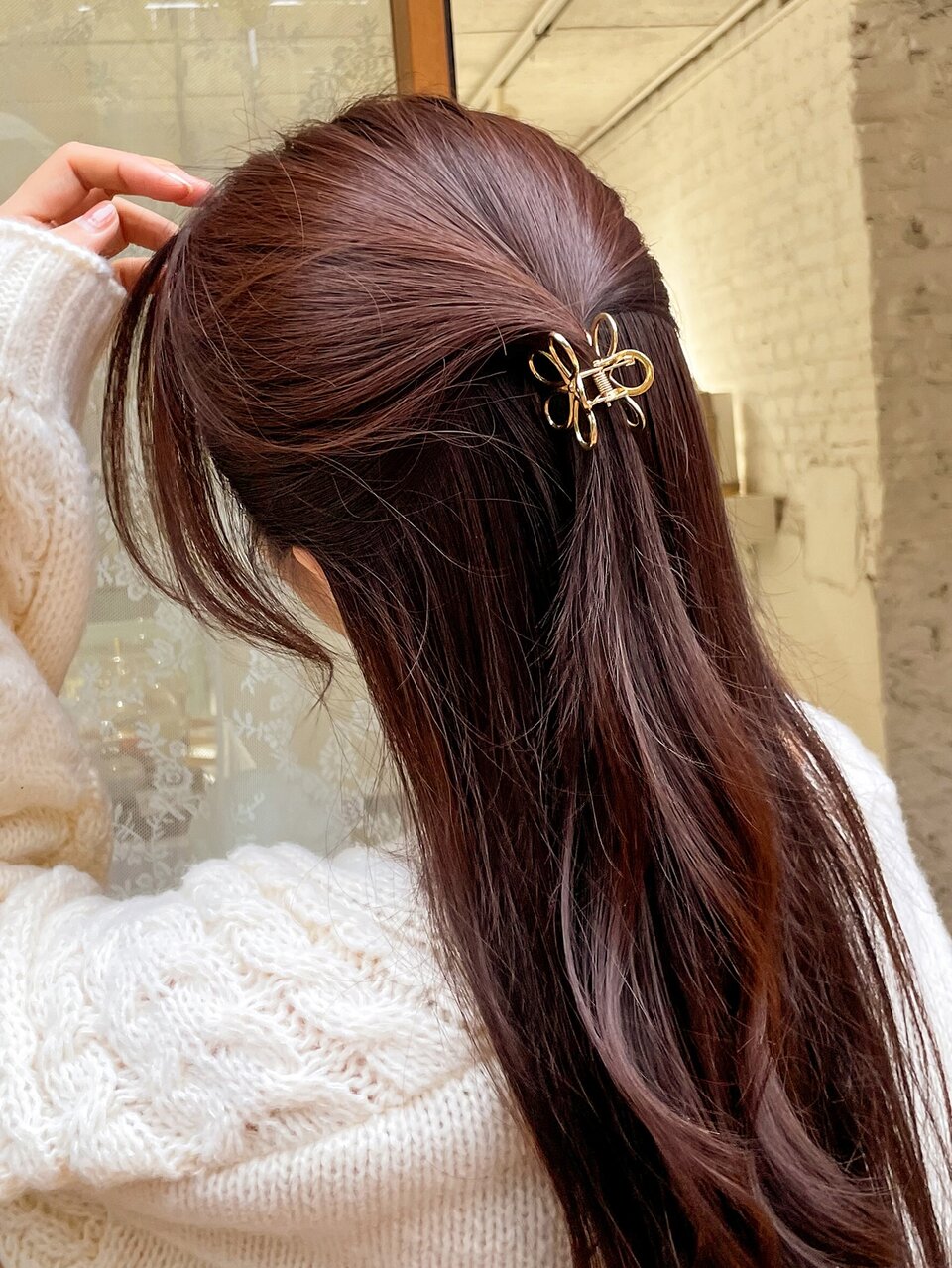 Flower Decor Hair Claw Casual Perfect Gift For Friends For Daily Use Claw Clips Hair Clips Hair Jaw Clip Hair Clamps Hair Clutch Hair Catcher Clip