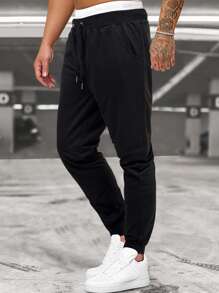 Manfinity Homme 2入組鬆身男士運動長褲,斜口袋,有彈性束腰繩 - 彩色 - 查看 7