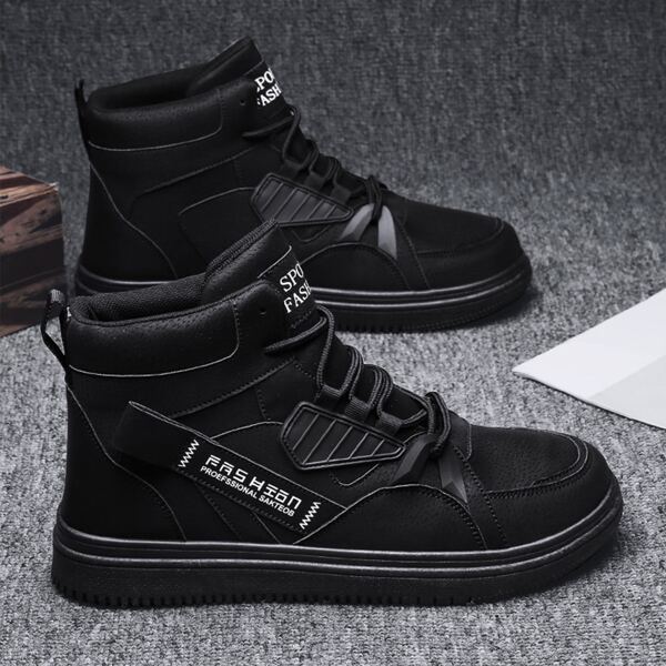 

Men Letter Tape Decor Sneakers, Black