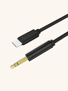 Cable Auxiliar Para Coche Tipo C - Negro - Ver 3