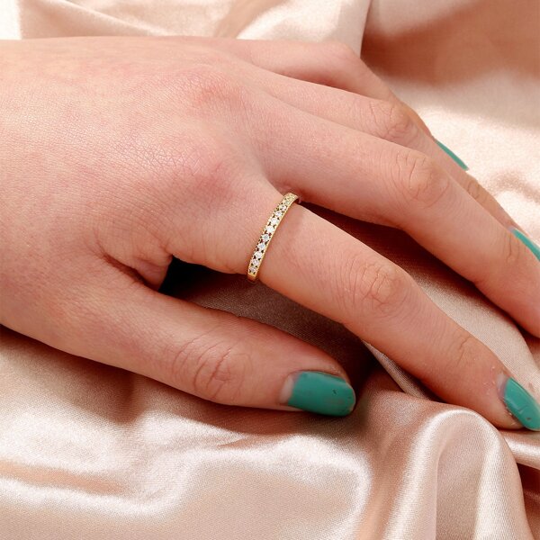 

Zircon Decor Ring, Gold