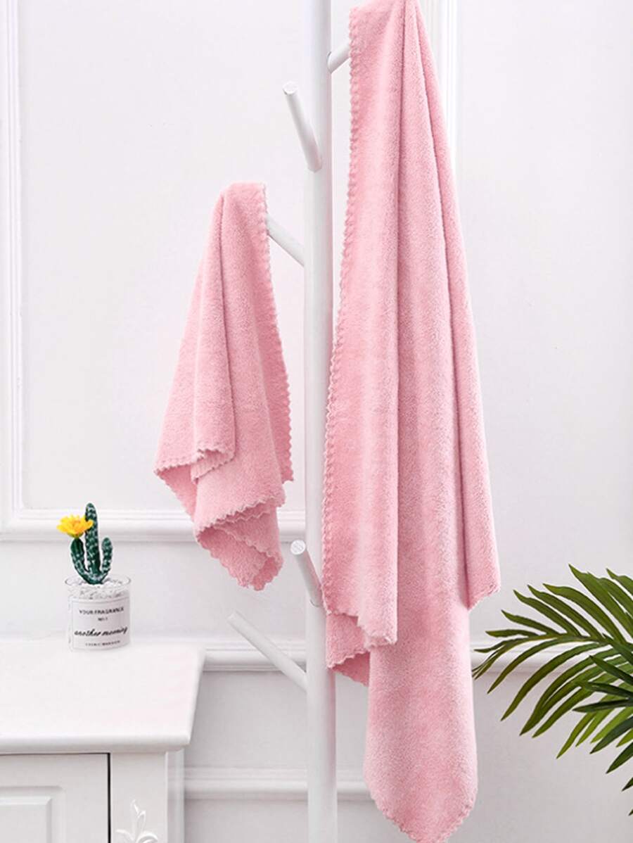 2 chiếc Chăn quấn trẻ em màu rắn - Hồng - Xem 1