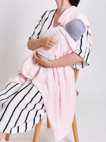 2 chiếc Chăn quấn trẻ em màu rắn - Hồng - Xem 2