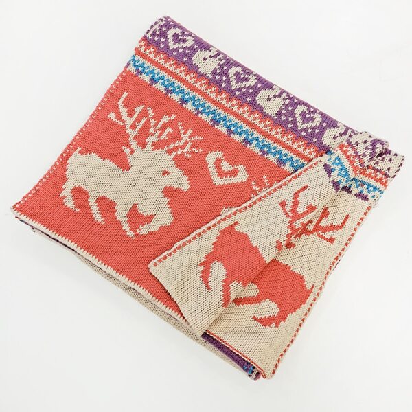 

Christmas Reindeer Print Scarf, Multicolor