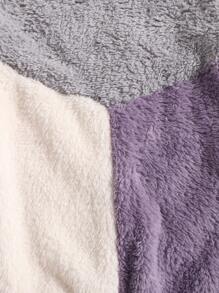 SHEIN Tween Girl Cut And Sew Flannel Pullover & Pants - Multicolor - View 4