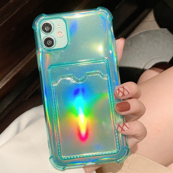 

Laser Card Slot Phone Case, Green