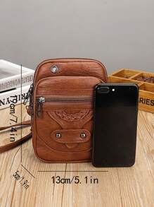 Túi xách PU sang trọng Túi xách nữ 2023 Túi xách tay nữ Túi đeo chéo nữ Ví điện thoại Túi đeo vai Túi bên hông Túi đựng điện thoại Đồ dùng học tập Quà tặng giáo viên Túi đựng iPhone trở lại trường Túi đựng điện thoại Túi đựng điện thoại cho nữ Túi đựng điện thoại cho phụ nữ Ví ví - màu nâu - Xem 4