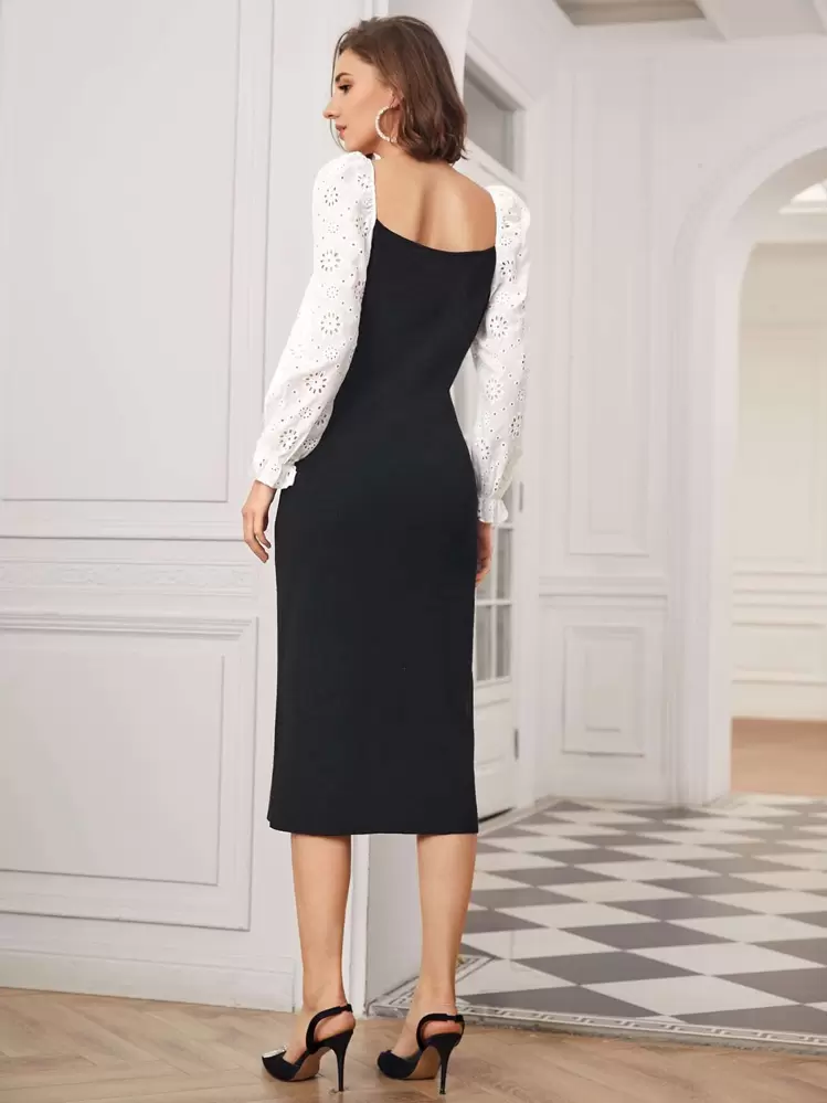 ruched tank dress SPANX Sleek Jersey Crewneck Ruched Midi Dress main image 0