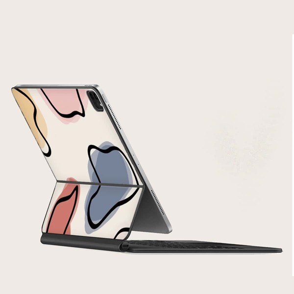 

2pcs 11 Inch Colorblock Sticker For iPad, Multicolor