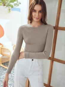 MOTF PREMIUM 100% MERINO WOOL SLIM RIBBED JUMPER - Grey - View 5