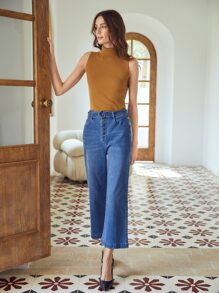 MOTF PREMIUM MERINO WOOL BLEND TURTLENECK KNIT TOP - Brown - View 6