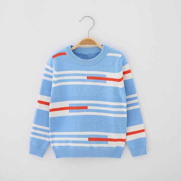 

Toddler Boys Striped Sweater, Blue