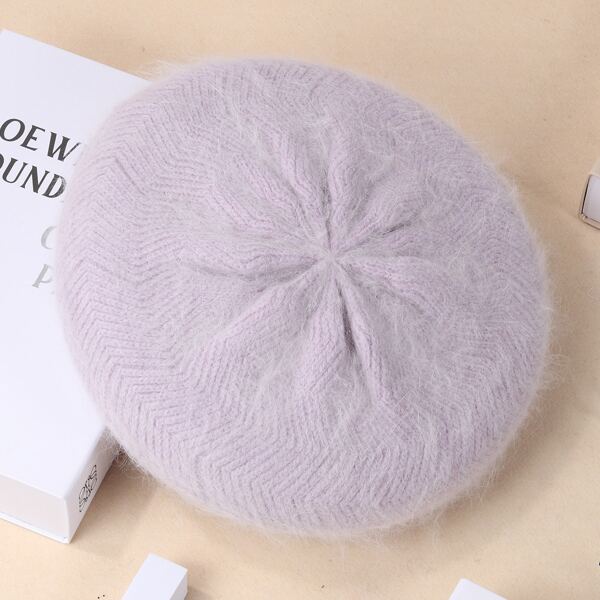 

Simple Solid Beret, Purple