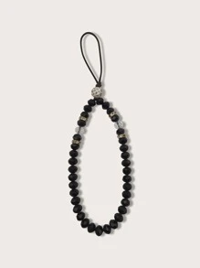 Dây buộc điện thoại di động cườm - màu đen - Xem 1