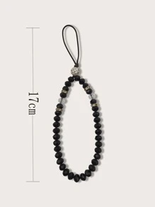 Dây buộc điện thoại di động cườm - màu đen - Xem 3