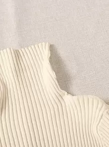 Chiquease 4pcs Turtle Neck Ribbed Knit Jumper - Multicolor - View 4