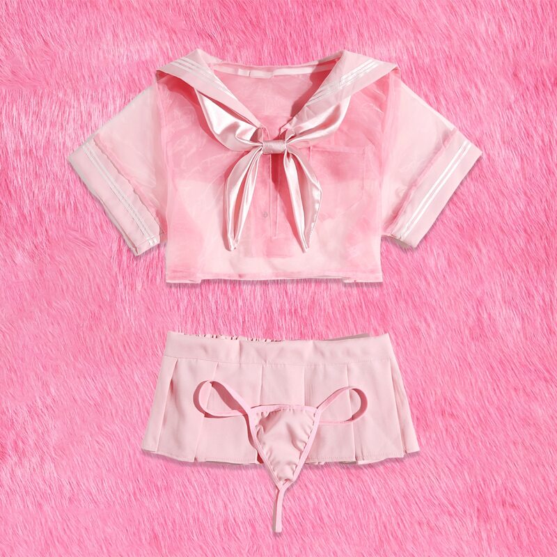 

4pack Mesh School Girl Costume, Pink