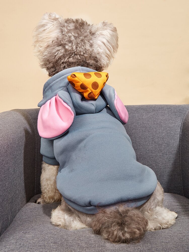 Capucha para mascota con diseño de oreja - Gris - Añade 1