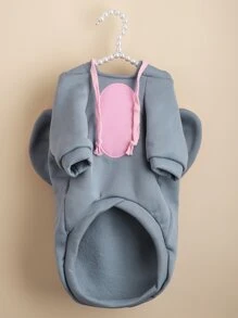 Ear Detail Pet Hoodie - Grey - View 4