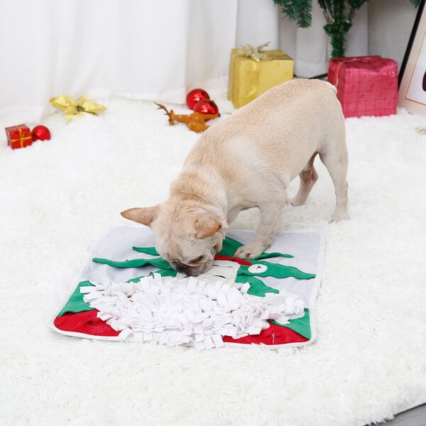 

Christmas Santa Design Pet Training Mat, Green